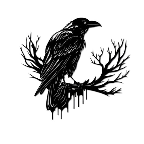 JRBNIT Wanddeko Metall Geheimnisvolle Wandkunst Aus Metall In Krähenform Ideal For Räume Mit Gothic-Thema Halloween-Dekor Von Zauberwäldern Inspirierte Räume von JRBNIT