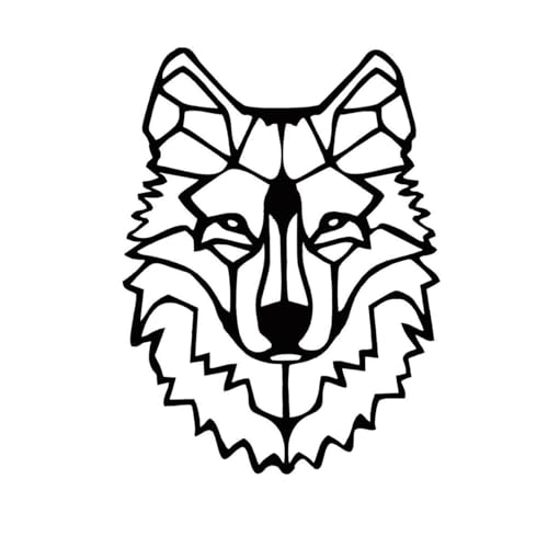 JRBNIT Wolfskopf Wanddeko Metall, Schwarze 3D Metall Wanddeko, Hängende Wanddekoration Geeignet for Schlafzimmer, Wohnzimmer, Innenhof, Gartendekoration(30cm/11.8in) von JRBNIT