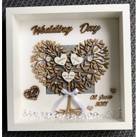 Personalisierter Hochzeitsgeschenk 3D Box Rahmen Perfekt Für Jubiläum, Weeding Day von JRCraftingStore