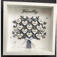 Personalisierter Stammbaum, 3D-Kastenrahmen, Familiengeschenk, Holzbaum von JRCraftingStore