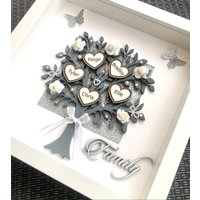 Personalisierter Stammbaum, 3D Box Rahmen, Stammbaum Geschenk, 27 cm X 27 von JRCraftingStore