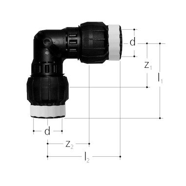 JRG Sanipex MT Winkel 90° d 20 von JRG Sanipex MT