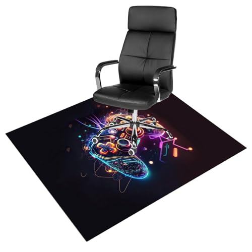 90 * 120cm Rechteckig Gaming Teppich Bodenschutzmatte for Hartböden, Anti-Rutsch Bürostuhl Unterlage Schreibstuhlunterlage(Color:4) von JRHTD