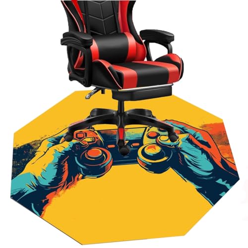 Bodenschutzmatte Bürostuhl for Hartböden rutschfest Gamer Controller Gaming Teppiche, Schreibtischstuhl Unterlage(Color:2,Size:160cm) von JRHTD