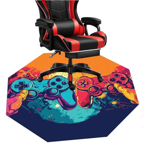 Bodenschutzmatte Bürostuhl for Hartböden rutschfest Gamer Controller Gaming Teppiche, Schreibtischstuhl Unterlage(Color:3,Size:160cm) von JRHTD