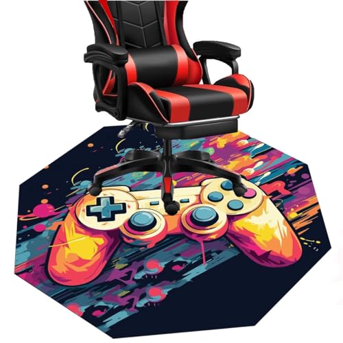 Bodenschutzmatte Bürostuhl for Hartböden rutschfest Gamer Controller Gaming Teppiche, Schreibtischstuhl Unterlage(Color:4,Size:180cm) von JRHTD