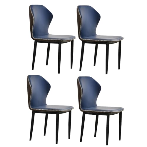 Esszimmerstühle 4er Set, Stühle Küchenstuhl Polsterstuhlchenstuhl mit Rückenlehne, Konferenzstuhl for Esszimmer, Wohnzimmer, Schlafzimmer(Blue-Brown) von JRHTD