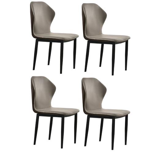 Esszimmerstühle 4er Set, Stühle Küchenstuhl Polsterstuhlchenstuhl mit Rückenlehne, Konferenzstuhl for Esszimmer, Wohnzimmer, Schlafzimmer(Grayish Brown) von JRHTD