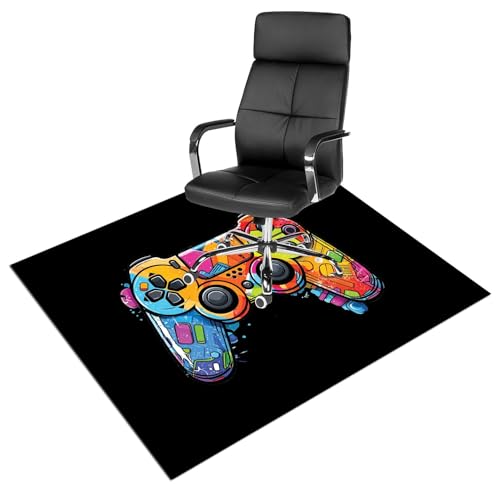 Gaming Teppich Kratzfest Schreibtischstuhl Unterlage Bodenschutzmatte Bürostuhl for Parkett, Laminat, Bürostuhl Matte(Color:3,Size:140 * 160cm) von JRHTD