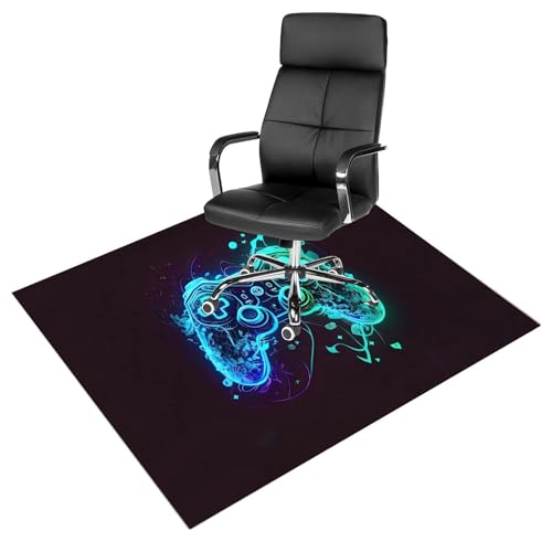 Rechteckig Gaming Stuhl Teppich, rutschfest Bodenschutzmatte Bürostuhl Unterlage, Schreibtischstuhl Unterlage(Color:2,Size:140 * 160cm) von JRHTD
