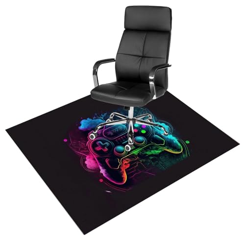 Rechteckig Gaming Stuhl Teppich, rutschfest Bodenschutzmatte Bürostuhl Unterlage, Schreibtischstuhl Unterlage(Color:3,Size:90 * 120cm) von JRHTD