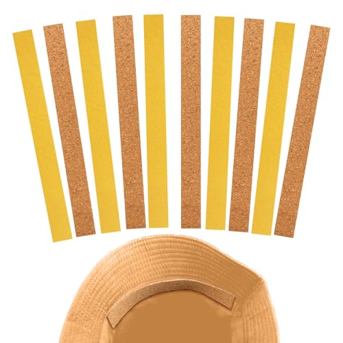JRILUO 10 Stück Korkstreifen Selbstklebend für Hut Verkleinerung, Hut Größe Klebeband, Optimale Lösung für Perfekte Passform, Korkenstreifen Selbstklebend Zum Anpassen der Hutgröße 200 * 20 * 2mm JRILUO 10 Stück Korkstreifen Selbstklebend für Hut Verkleinerung, Hut Größe Klebeband, Optimale Lösung für Perfekte Passform, Korkenstreifen Selbstklebend Zum Anpassen der Hutgröße 200 * 20 * 2mm von JRILUO