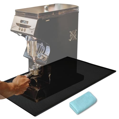 47.5x29.7cm Kaffeevollautomat Unterlage, Anti-Rutsch Silikonmatte, Abtropfmatte Geschirr, Schwarz Abtropfmatte, Silikon Matte Unter Kaffeemaschine mit Tuch, Saugfähige Abtropfmatte für Kaffee 47.5x29.7cm Kaffeevollautomat Unterlage, Anti-Rutsch Silikonmatte, Abtropfmatte Geschirr, Schwarz Abtropfmatte, Silikon Matte Unter Kaffeemaschine mit Tuch, Saugfähige Abtropfmatte für Kaffee von JRJRN
