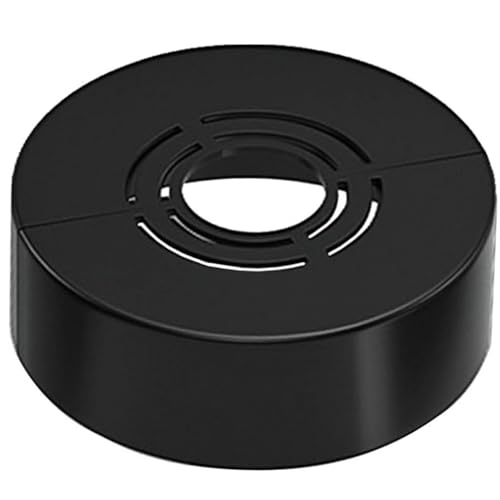 2 Stück Duscharmatur Rosette 3 Größen in 1,Abdeckrosette Geteilt für Ø 21mm/26mm/33mm,Rohrabdeckung,Gewinderosette,Rosette Wasserhahn,Heizungsrohr Rosette,Rosetten für duscharmaturen(Schwarz,60 * 20) von JRJUBB