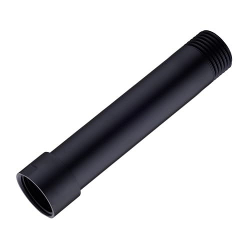 JR Duschkopf-Verlängerungsarm, schwarze Duscharmverlängerung, schwarze Duschkopfverlängerung – 304 Edelstahl, Buchse auf Stecker G1/2 Zoll, mattschwarzes Finish (15,2 cm, mattschwarz) von JRJUBB