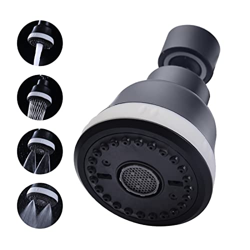 JRJUBB Küchenhahn-Luftsprudler QPQ4D, 4 Sprühfunktionen, 360° schwenkbar, Messing & ABS, Gebürstet, Wasserhahn-Aerator, 5.5118 x 2 Zoll, M22 Gewinde von JRJUBB