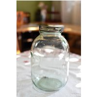 Vintage Antique Beautifu Glasbehälter // Antikes Glasgewürzglas/Bauernhaus-Küche/1950Er Jahre Keksdose/Glas-Einmachglas/Alte Glasdosen von JRPlovdivVintage