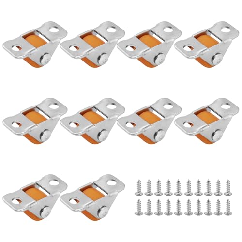 10 Stück Kleine Bockrollen Radrollen Gummi Möbelrollen Transportrollen Mini-Lenkrollen mit Metall Platte für Möbel Geräte Ausrüstung Werkzeugkisten Trolleys von JRSHIRLEYLTD