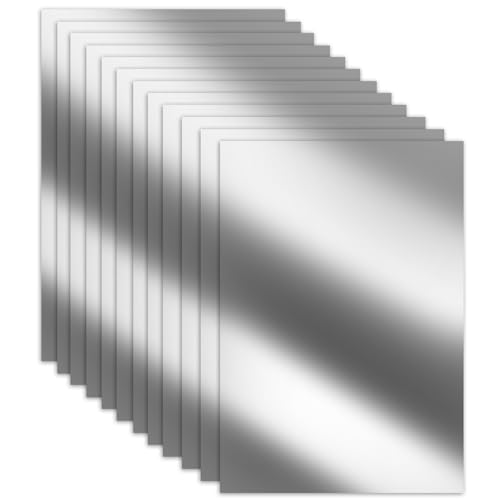12 Stücke Spiegelfolie Selbstklebend Spiegel, Flexibler Klebespiegel Nicht Glas Spiegelfliesen Selbstklebend Fliesenspiegel Wandaufkleber für DIY Hause Badezimmer Wanddekoration (4 x 6 Zoll) von JRSHIRLEYLTD