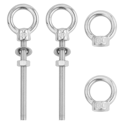 2 Stück Ringschraube M6 X 60 mm,öSenschraube,Augbolzen Mit Unterlegscheiben Und Sechskantmuttern,Augenschraube,Und 2 StüCk Ringmuttern M6,Zum Befestigen Und AufhäNgen 2 Stück Ringschraube M6 X 60 mm,öSenschraube,Augbolzen Mit Unterlegscheiben Und Sechskantmuttern,Augenschraube,Und 2 StüCk Ringmuttern M6,Zum Befestigen Und AufhäNgen von JRSHIRLEYLTD