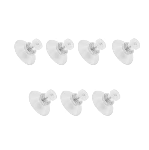 7 Stück Saugnapf-Set, klare Kunststoff-Saugnäpfe mit Rändelmutter, Fenstersauger für Fenster, Auto, Dekoration (Transparent) von JRSHIRLEYLTD