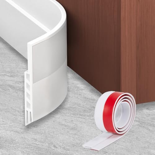 Zugluftstopper für Türen 150cm Weiß - Türdichtung Selbstklebend extra stark - Tür Zugluftstopper für maximale Isolierung - Luftzugstopper für Türen - Tür Zugluftstopper für Türen von JRSHIRLEYLTD