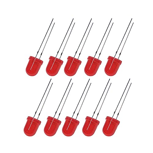 JRTSTLXN 5 Stück LED-Diode 8 mm rot gelb blau grün weiß LED-Leuchten Diode(Red) von JRTSTLXN