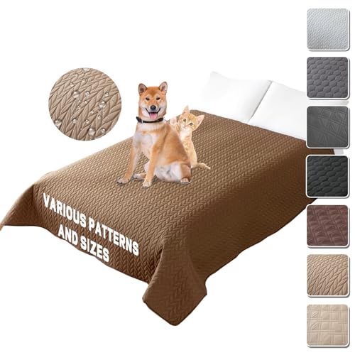 wasserdichte Hundedecke 76 x 178cm, 7 Größen und 2 Farben, Robuste Hundematte als Schutz für Sofa & Bett, Warme Hundedecke, Waschmaschine Waschbar Hundedecke Klein,Braun von JRUI