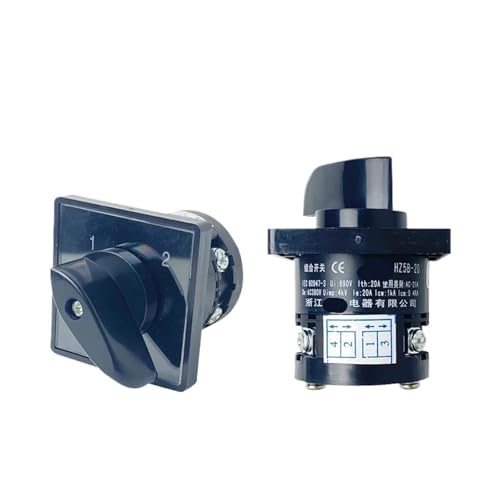 2 Position ON-ON 4 Terminals 1 Pole 20A Latching Manual Rotary Cam Changeover Switch HZ5B-20/1 von JRXFXEKW