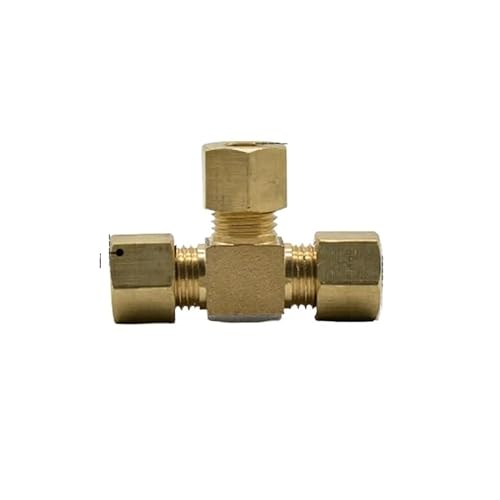 Brass Tee 3 Way Commpression Fitting Union Connector Fit Tube OD 8mm Water Gas Fuel Brass Tee 3 Way Commpression Fitting Union Connector Fit Tube OD 8mm Water Gas Fuel von JRXFXEKW