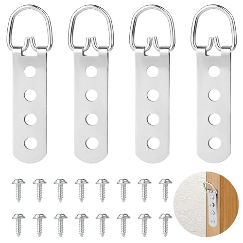 JRYXDS 4 Stück Bildaufhänger Für Schwere Bilder D-Ring-Bildaufhänger, Bilderaufhänger Super Schwere Bild/Spiegel Kleiderbügel, Bild Aufhänger Robust Mit Schrauben Zum Aufhängen Von Kunstwerken Rahmen JRYXDS 4 Stück Bildaufhänger Für Schwere Bilder D-Ring-Bildaufhänger, Bilderaufhänger Super Schwere Bild/Spiegel Kleiderbügel, Bild Aufhänger Robust Mit Schrauben Zum Aufhängen Von Kunstwerken Rahmen von JRYXDS