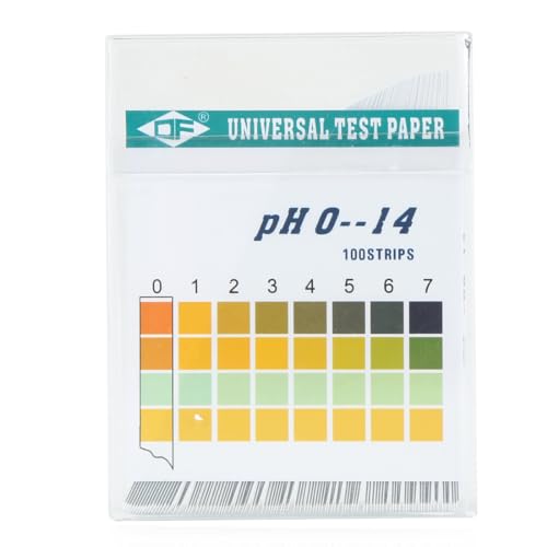 pH Teststreifen 100 Stck., Lackmus Testpapier, Messbereich 0-14, Indikator Universalpapier, Säuretest für Aquarien, Trinkwasser von JRYXDS