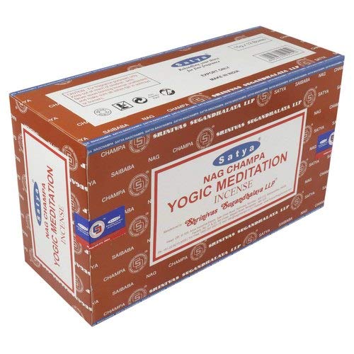Satya Räucherstäbchen für Yogic Meditation, mit JRose Räucherstäbchen, 15 g Box, 3 Stück von JRose Collections