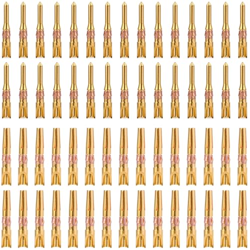 JRready JRSSW-CP20 Serie Rundsteckverbinder Pins und Buchsen – Vergoldet Löten feste Kontakte Größe 14–18 AWG – 30 Paar männliche Pins JRSSW-CP20-MP03-S0038 / weibliche Pins JRSSW-CP20-FM04-S0040 von JRready