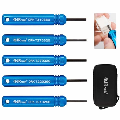 JRready ST5228 Auspinnwerkzeug Kfz Set 5 Stück für AMP .062" Kommerzielle Serie Terminals, Molex Standard .062" & .093" Serie Terminals, AMP MATE-N-LOK Series Connectors Molex 3.68 Series Connectors von JRready