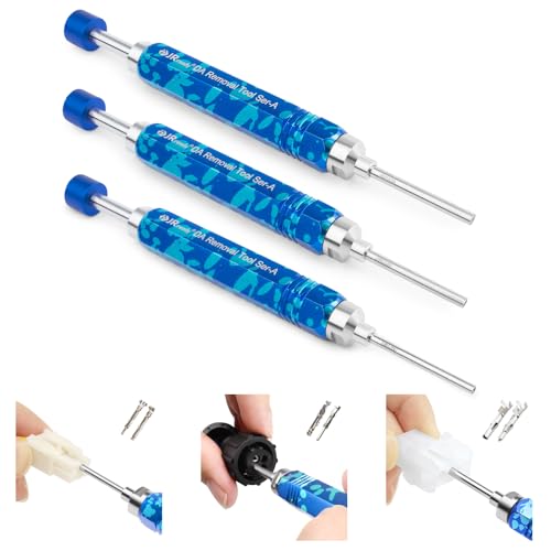 JRready ST5263 Rohrtyp Auswerfer Stab Kontakt Extraktion Werkzeug Set für AMP 4.2/6.35/2.13/CPC Serie Pin und Buchse Steckverbinder, Einsteckwerkzeuge, 3PCS von JRready