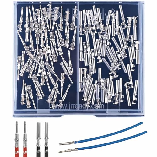 JRready ST6255 Deutsch Stift&Buchse Gestanzte Kontakte Kit 50 Paare Größe 16 Male Stifte Und Female Buchsen Drahtstärke 14-18AWG Für HD10 HDP20 HD30 DRC DT DRB DTV AEC STRIKE Und JIFFY SPLICE Serie von JRready