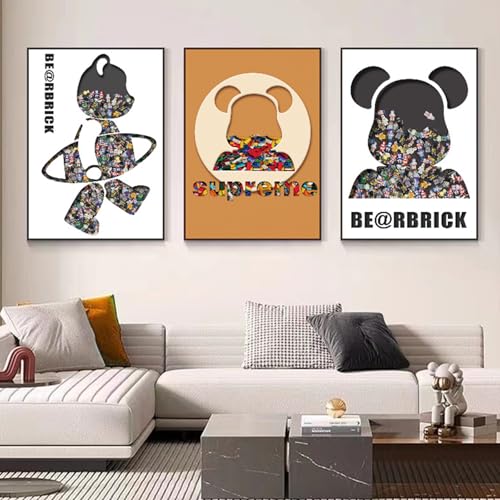 JS Ellie Modernes Wanddeko-Set mit gerahmtem Triptychon, stilvolle Retro-Dekormalerei, stanzfrei und einfach anzubringen, geeignet für Wohnzimmer, Schlafzimmer, Arbeitszimmer, Größen JS Ellie Modernes Wanddeko-Set mit gerahmtem Triptychon, stilvolle Retro-Dekormalerei, stanzfrei und einfach anzubringen, geeignet für Wohnzimmer, Schlafzimmer, Arbeitszimmer, Größen von JS Ellie
