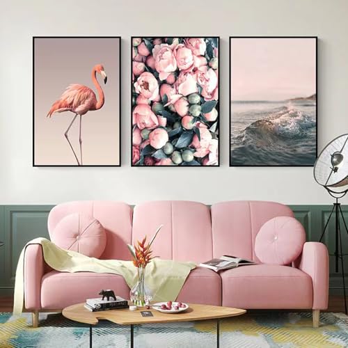 JS Ellie Modernes Wanddeko-Set mit gerahmtem Triptychon, stilvolle Retro-Dekormalerei, stanzfrei und einfach anzubringen, geeignet für Wohnzimmer, Schlafzimmer, Arbeitszimmer, Größen JS Ellie Modernes Wanddeko-Set mit gerahmtem Triptychon, stilvolle Retro-Dekormalerei, stanzfrei und einfach anzubringen, geeignet für Wohnzimmer, Schlafzimmer, Arbeitszimmer, Größen von JS Ellie