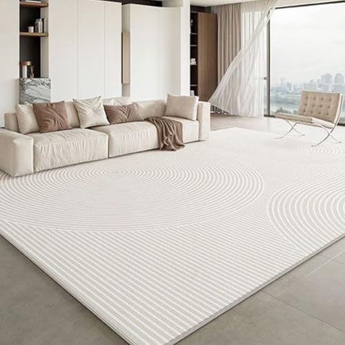 Moderner, schlichter Teppich, klassische und vielseitige Farben, wasser- und schmutzabweisende Bodenmatte, schmutzabweisend und langlebig, geeignet für Wohnzimmer, Schlafzimmer, Balkon J 120 * 200cm von JS Ellie