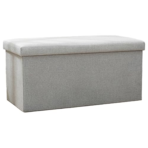 Ottoman Fußhocker, quadratische Aufbewahrungsbox mit großem Fassungsvermögen, faltbarer Schuhhocker für den Eingangsbereich, verdicktes Baumwoll- und Leinenmaterial, belastbar bis 200 kg B 76cm Ottoman Fußhocker, quadratische Aufbewahrungsbox mit großem Fassungsvermögen, faltbarer Schuhhocker für den Eingangsbereich, verdicktes Baumwoll- und Leinenmaterial, belastbar bis 200 kg B 76cm von JS Ellie