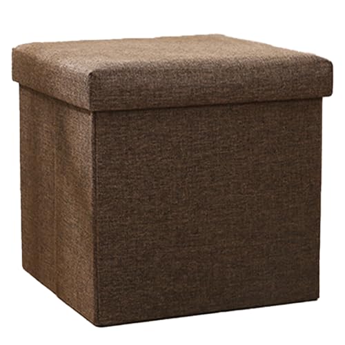 Ottoman Fußhocker, quadratische Aufbewahrungsbox mit großem Fassungsvermögen, faltbarer Schuhhocker für den Eingangsbereich, verdicktes Baumwoll- und Leinenmaterial, belastbar bis 200 kg D 30cm Ottoman Fußhocker, quadratische Aufbewahrungsbox mit großem Fassungsvermögen, faltbarer Schuhhocker für den Eingangsbereich, verdicktes Baumwoll- und Leinenmaterial, belastbar bis 200 kg D 30cm von JS Ellie