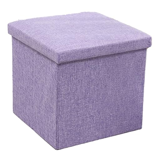 Ottoman Fußhocker, quadratische Aufbewahrungsbox mit großem Fassungsvermögen, faltbarer Schuhhocker für den Eingangsbereich, verdicktes Baumwoll- und Leinenmaterial, belastbar bis 200 kg E 30cm Ottoman Fußhocker, quadratische Aufbewahrungsbox mit großem Fassungsvermögen, faltbarer Schuhhocker für den Eingangsbereich, verdicktes Baumwoll- und Leinenmaterial, belastbar bis 200 kg E 30cm von JS Ellie