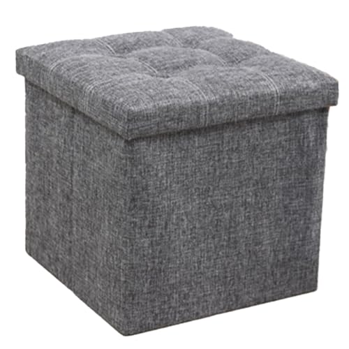 Ottoman Fußhocker, quadratische Aufbewahrungsbox mit großem Fassungsvermögen, faltbarer Schuhhocker für den Eingangsbereich, verdicktes Baumwoll- und Leinenmaterial, belastbar bis 200 kg G 30cm Ottoman Fußhocker, quadratische Aufbewahrungsbox mit großem Fassungsvermögen, faltbarer Schuhhocker für den Eingangsbereich, verdicktes Baumwoll- und Leinenmaterial, belastbar bis 200 kg G 30cm von JS Ellie