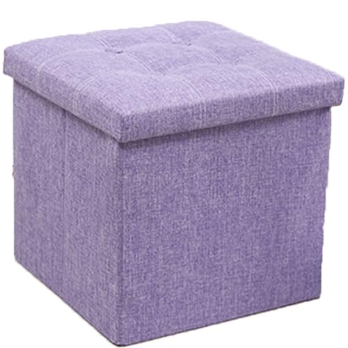 Ottoman Fußhocker, quadratische Aufbewahrungsbox mit großem Fassungsvermögen, faltbarer Schuhhocker für den Eingangsbereich, verdicktes Baumwoll- und Leinenmaterial, belastbar bis 200 kg J 30cm Ottoman Fußhocker, quadratische Aufbewahrungsbox mit großem Fassungsvermögen, faltbarer Schuhhocker für den Eingangsbereich, verdicktes Baumwoll- und Leinenmaterial, belastbar bis 200 kg J 30cm von JS Ellie