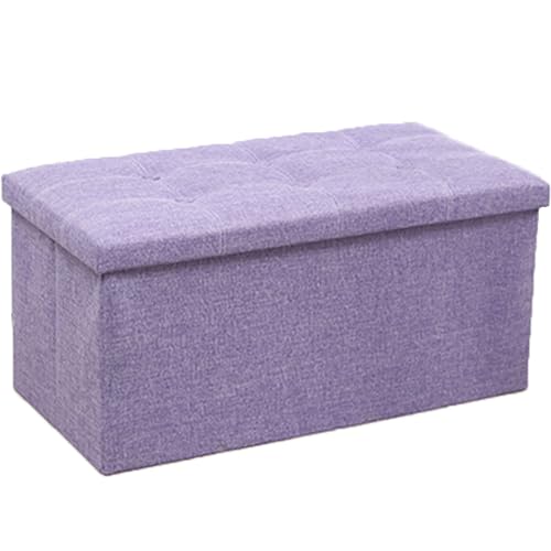 Ottoman Fußhocker, quadratische Aufbewahrungsbox mit großem Fassungsvermögen, faltbarer Schuhhocker für den Eingangsbereich, verdicktes Baumwoll- und Leinenmaterial, belastbar bis 200 kg J 76cm Ottoman Fußhocker, quadratische Aufbewahrungsbox mit großem Fassungsvermögen, faltbarer Schuhhocker für den Eingangsbereich, verdicktes Baumwoll- und Leinenmaterial, belastbar bis 200 kg J 76cm von JS Ellie