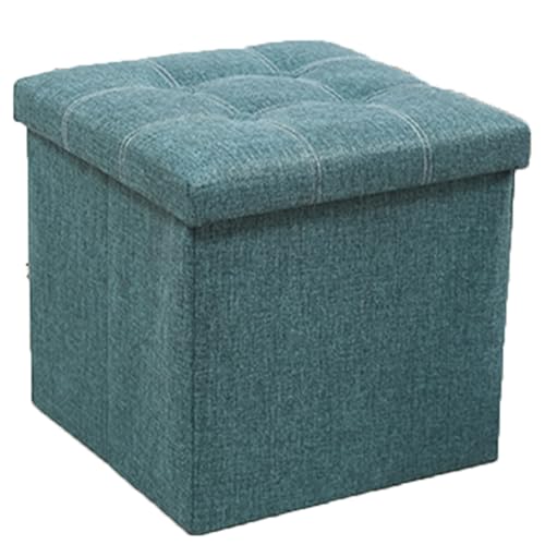 Ottoman Fußhocker, quadratische Aufbewahrungsbox mit großem Fassungsvermögen, faltbarer Schuhhocker für den Eingangsbereich, verdicktes Baumwoll- und Leinenmaterial, belastbar bis 200 kg K 30cm Ottoman Fußhocker, quadratische Aufbewahrungsbox mit großem Fassungsvermögen, faltbarer Schuhhocker für den Eingangsbereich, verdicktes Baumwoll- und Leinenmaterial, belastbar bis 200 kg K 30cm von JS Ellie