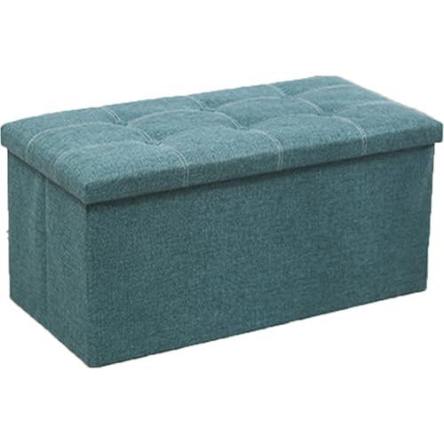 Ottoman Fußhocker, quadratische Aufbewahrungsbox mit großem Fassungsvermögen, faltbarer Schuhhocker für den Eingangsbereich, verdicktes Baumwoll- und Leinenmaterial, belastbar bis 200 kg K 76cm Ottoman Fußhocker, quadratische Aufbewahrungsbox mit großem Fassungsvermögen, faltbarer Schuhhocker für den Eingangsbereich, verdicktes Baumwoll- und Leinenmaterial, belastbar bis 200 kg K 76cm von JS Ellie