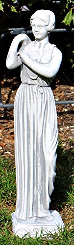 Beton Figur Statue Skulptur antike Frau im Gewand H 47 cm stehend Deko Skulptur Gartenfigur von JS Garten Deko