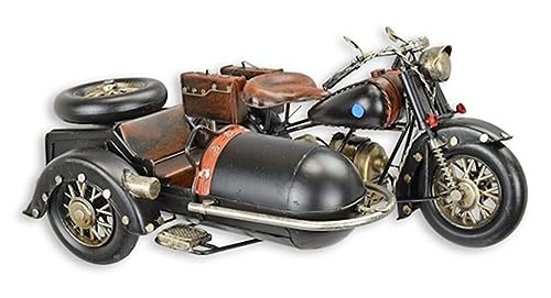 Blechmodell Nostalgie Motorrad mit Beiwagen schwarz L 32 cm Deko Blechmotorrad Retro Modellfahrzeug Blechmodell Nostalgie Motorrad mit Beiwagen schwarz L 32 cm Deko Blechmotorrad Retro Modellfahrzeug von JS Garten Deko